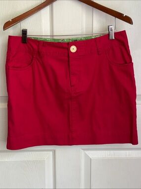Vineyard Vines Dark Pink Classic Cotton Stretch Skirt Size 8 preppy casual